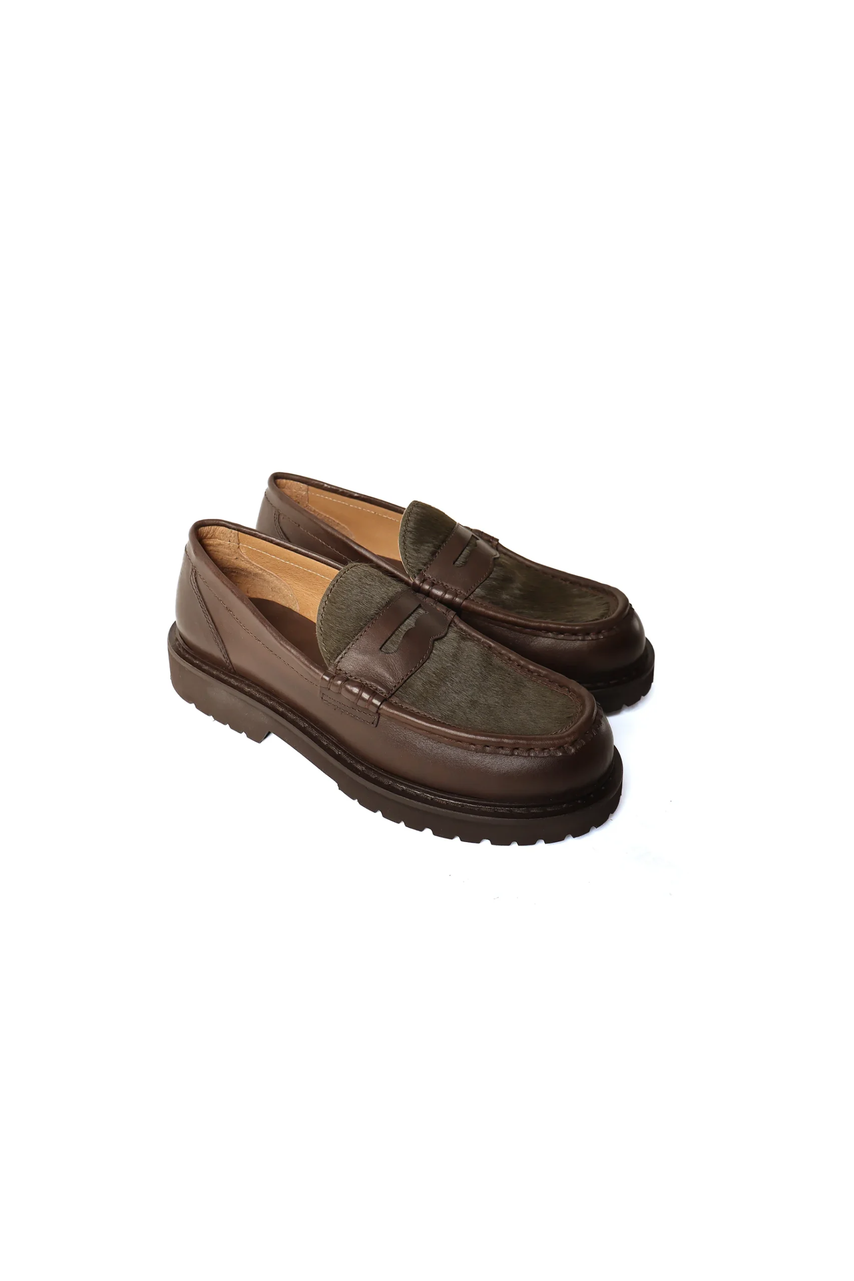 KJORE PROJECT - Suede Loafer Olive – Image 3