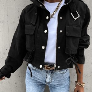 Zinnia | Veste courte de mi-saison avec poches pour femme