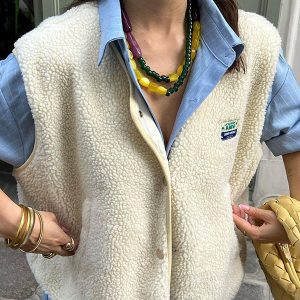 Luciana | Gilet sans manches boutonné pour femme