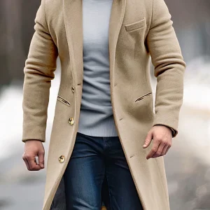 Zeke | Manteau Classique à Coupe Ajustée pour Hommes