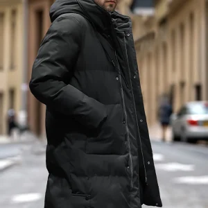 Yahya | Doudoune longue et chaude à capuche pour hommes