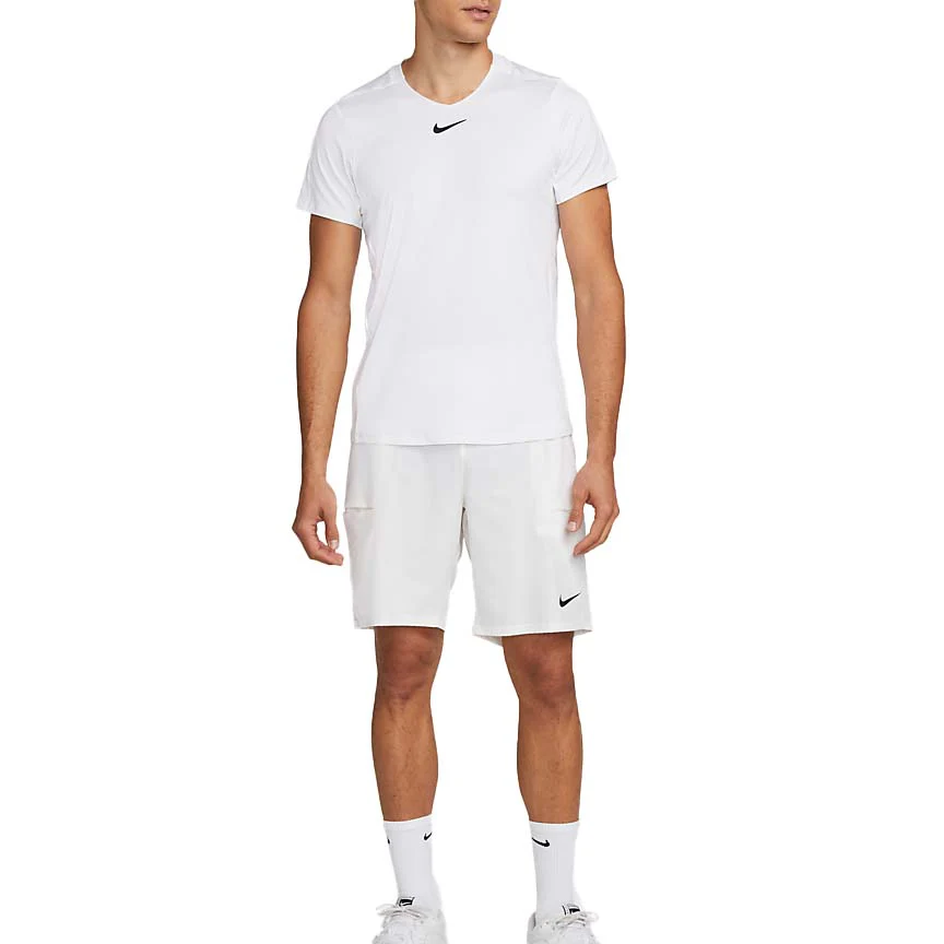 Haut Court Dri-Fit Advantage (homme) - Blanc/noir – Image 4