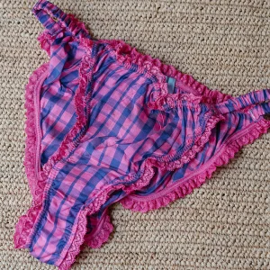 L'ÎLE BLEUE - Culotte Soie Vichy Fuchsia