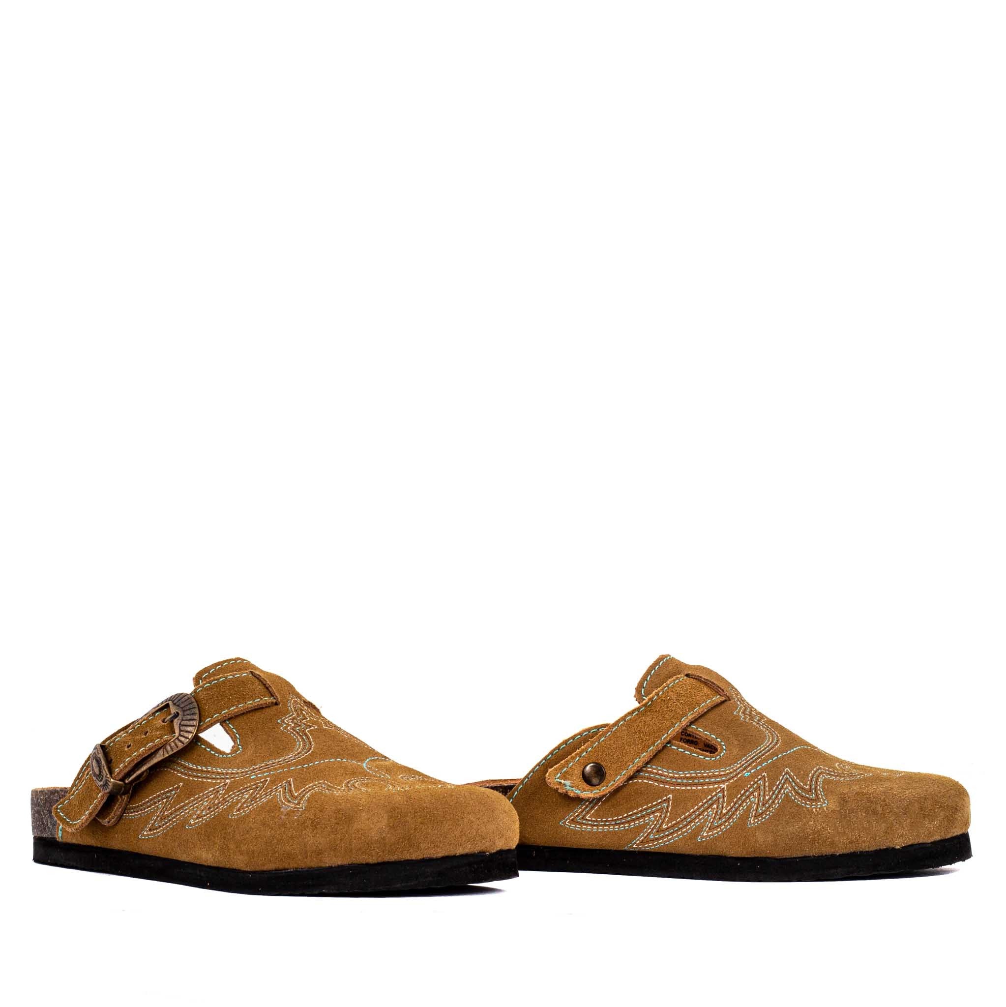 MEXICANA - Sabot Bahia Suede Camel – Image 6